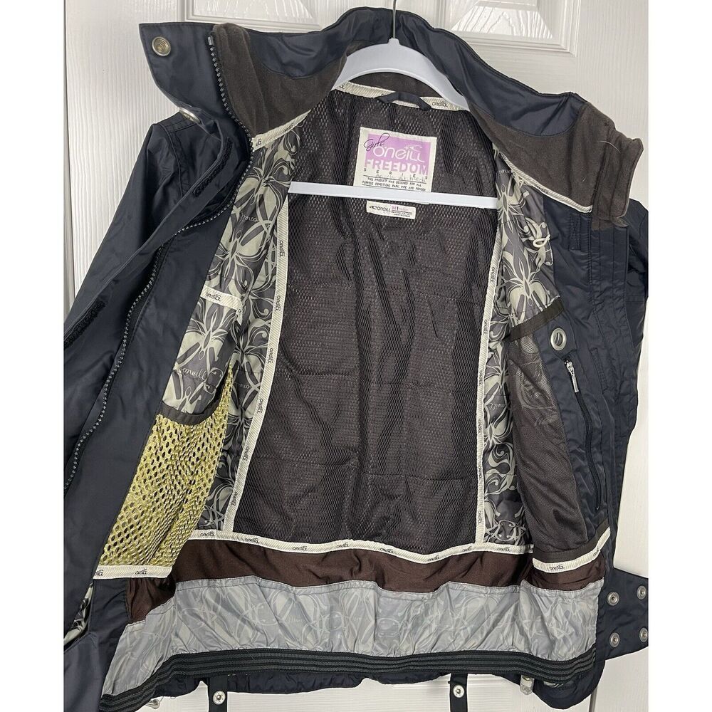 O’Neill Freedom Series Girls Black Hooded Outdoor Snow Ski Snowboarding Jacket M - Picture 4 of 16